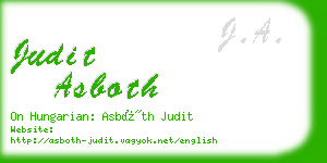 judit asboth business card